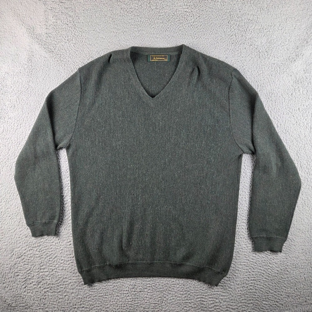 Peru Unlimited Sweater Mens 2XL Green Baby Alpaca Wool Pullover Made Peru